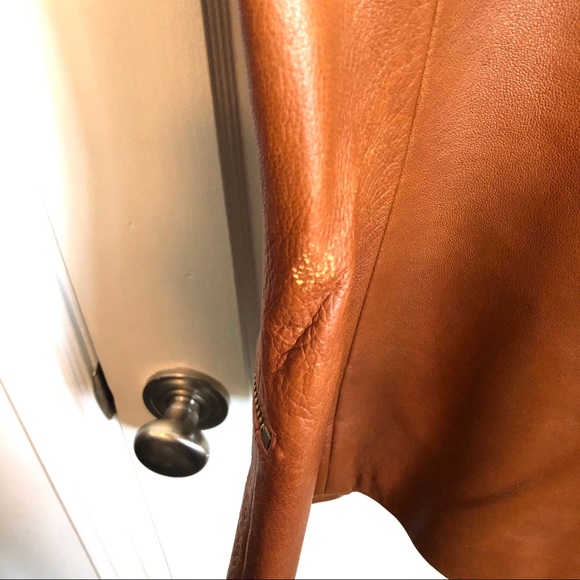 Dana Buckman Cognac/Camel Leather Jacket - Picture 7 of 7